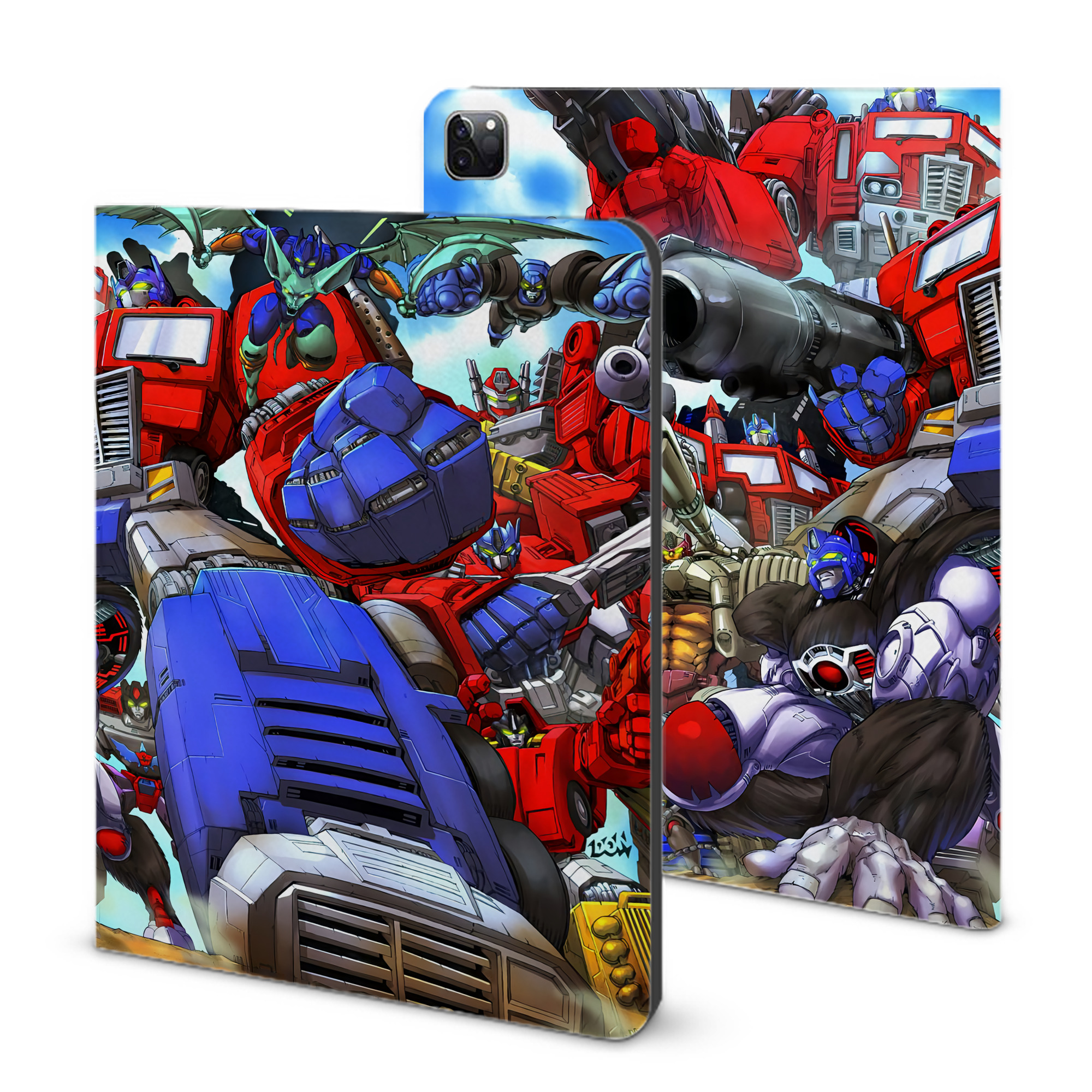 （画像用） Transformers トランスフォーマー IPad ケース ブック型 PUレザー TPU 耐衝撃 軽量 薄型 ペン収納なし 全面保護 IPad 各モデル対応